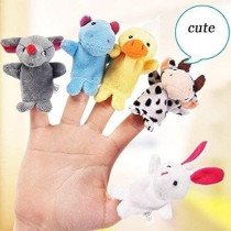 Brain Giggles 10 Pieces Soft Plush Animal Finger Puppets Set