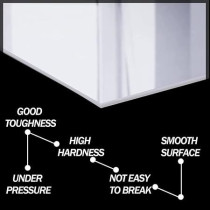 White HDPE 0.8 mm Thickness High Density Polyethylene Solid Sheet, Pack Of 4, 39 x 39 Cm