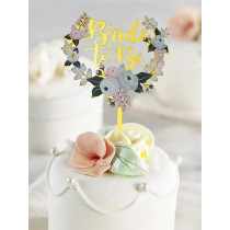 Brain Giggles Bride To Be Acrylic Cake Topper