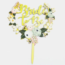 Brain Giggles Bride To Be Acrylic Cake Topper