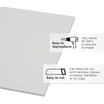 4 Pieces 1 mm Thickness White ABS Sheet, Pack Of 4