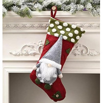 Brain Giggles Christmas Stocking For Holiday Home Decoration Gift Socks Ornament Bags, Red