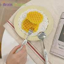 Brain Giggles Kids Cutlery Set With Case, Stainless Steel Bpa Free Spoon And Fork Set, Ideal For School, Travel, And Lunch Box, Toddler Children Tableware With Cutlery Case, Yellow