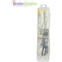 Brain Giggles Kids Cutlery Set With Case, Stainless Steel Bpa Free Spoon And Fork Set, Ideal For School, Travel, And Lunch Box, Toddler Children Tableware With Cutlery Case, Yellow