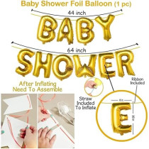 Brain Giggles Baby Shower Golden Foil Balloon For For Gender Reveal Party Baby Shower Decorations And Supplies