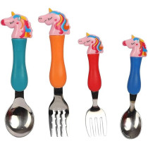 Brain Giggles Brain Giggles Unicorn Theme Spoon And Fork Set For Kids
