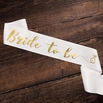 Brain Giggles Brain Giggles Bride To Be Sash Bachelorette Party Sash Bachelorette Party Decorations Party Favors Accessories Bridal Shower Decorations Engagement Party Decoration, Gold/White