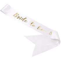 Brain Giggles Brain Giggles Bride To Be Sash Bachelorette Party Sash Bachelorette Party Decorations Party Favors Accessories Bridal Shower Decorations Engagement Party Decoration, Gold/White