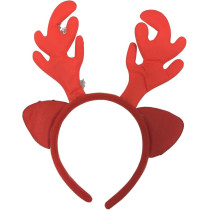 Brain Giggles Christmas Headband For Kids And Adults, Reindeer Hair Band, Kids Party Headwear, Fun Holiday Christmas Hair Accessories For Girls And Women