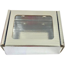 Insulated Silver Food Packaging Box With Clear Window, 16 x 12 x 5 Cm Insulated Food Box With 11 x 8 Cm Clear Window, Disposable Food Storage Containers For Hot And Cold Food Delivery, Pack Of 6
