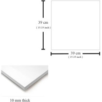 White Melamine MDF Board, 10 Mm Thickness, Scratch Resistant And Water Resistant With Customizable Edge Banding Options, 39 x 39 Cm, Pack Of 4