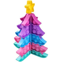 Brain Giggles 3D Christmas Tree Pop It Fidget Toy For Kids, Silicone Toy, Portable Push Bubble Popper Game, Perfect For Kids Play And Christmas Decoration, Unicorn