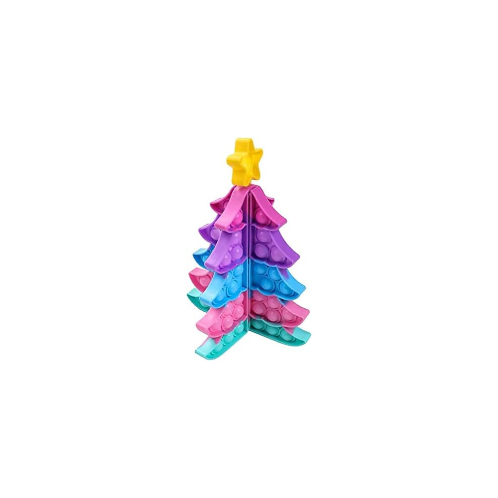 Brain Giggles 3D Christmas Tree Pop It Fidget Toy For Kids, Silicone Toy, Portable Push Bubble Popper Game, Perfect For Kids Play And Christmas Decoration, Unicorn