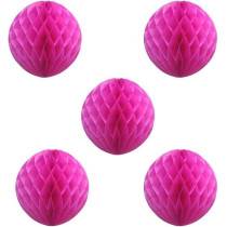 Brain Giggles Honeycomb Ball Party Decorations, Diy Hanging Balls Paper Pom Poms, Round Honeycomb Paper Lanterns, For Wedding, Birthday Party Decorations, Dark Pink