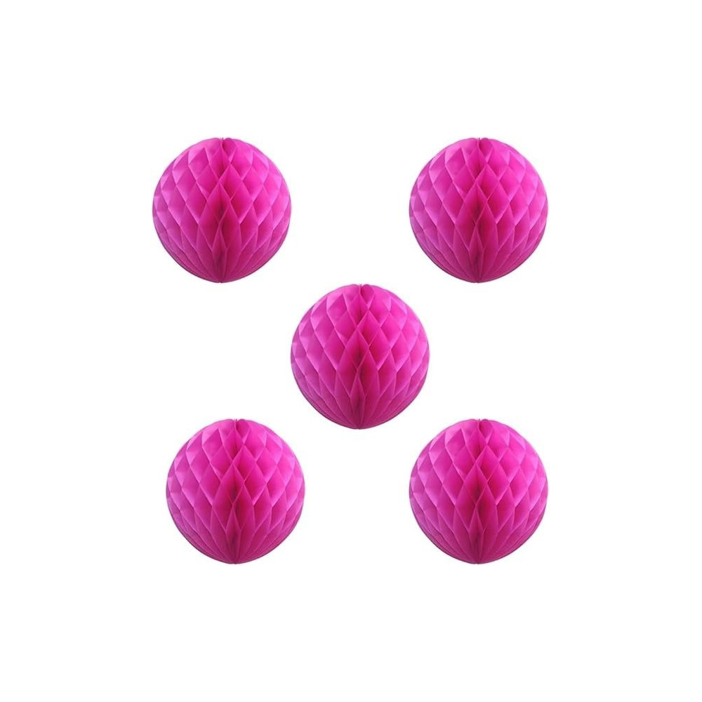 Brain Giggles Honeycomb Ball Party Decorations, Diy Hanging Balls Paper Pom Poms, Round Honeycomb Paper Lanterns, For Wedding, Birthday Party Decorations, Dark Pink