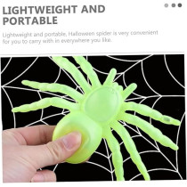 Brain Giggles Set Of 3 Glow In The Dark Fake Spider, Luminous Plastic Spiders, For Haunted House Bar Scary Props Party Home Halloween Decoration