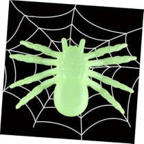 Brain Giggles Set Of 3 Glow In The Dark Fake Spider, Luminous Plastic Spiders, For Haunted House Bar Scary Props Party Home Halloween Decoration