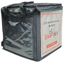 Bikekit Led Insulated Waterproof Expandable Food Delivery Bag With Custom Branding And Versatile Use, Ideal For Camping And Food Delivery, 41X41Cm