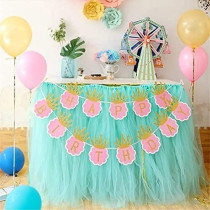 Brain Giggles Princess Glitter Happy Birthday Crown Banners, Pink/Golden