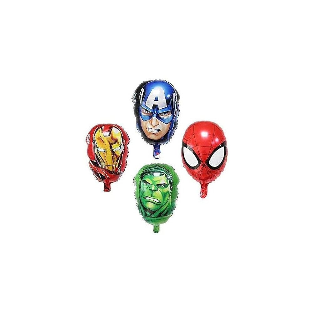 Brain Giggles Superhero Avenger Foil Balloon, Set Of 4