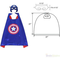 Brain Giggles Captain America Superhero Costume For Kids 3-8 Years For Halloween Party