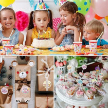 Brain Giggles Happy Birthay Sticker Roll/Self Adhesive 500 Pcs 8 Different Design Happy Birthday Sticker Roll For Birthday Labels
