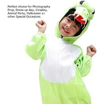 Jade Crocodile Costume For Kids, Animal Costume For Boys And Girls, Crocodile Jumpsuit Costume For Kids Party, Large
