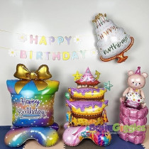 Brain Giggles Happy Birthday Gift Foil Balloon For Birthday Party Decorations And Home Decorations Celebrations Events, 118 X 78 X 50Cm