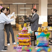 Brain Giggles Happy Birthday Gift Foil Balloon For Birthday Party Decorations And Home Decorations Celebrations Events, 118 X 78 X 50Cm