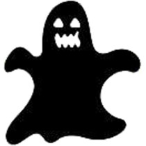 Brain Giggles Ghost Yard Signs For Halloween Outdoor Garden Yard Decorations, Set Of 4 Pieces