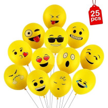 Brain Giggles 25 Pcs Emoji Balloons For Decoration Party