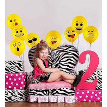 Brain Giggles 25 Pcs Emoji Balloons For Decoration Party