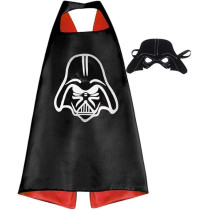 Brain Giggles Star Wars Darth Vader Cape And Mask Set For Kids 3-8 Years, Double Sided Superhero Cape Halloween Costume