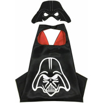 Brain Giggles Star Wars Darth Vader Cape And Mask Set For Kids 3-8 Years, Double Sided Superhero Cape Halloween Costume