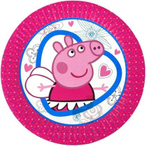 Brain Giggles Peppa Pig Theme Disposable Tableware Set Of 16 Items For 10 People, 136 Pieces