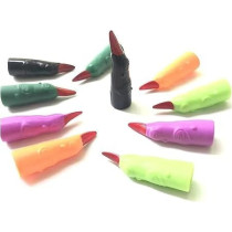 Brain Giggles 10pcs Witch Fake Finger Nails For Halloween Costume Party Favors, Multicolour
