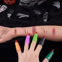 Brain Giggles 10pcs Witch Fake Finger Nails For Halloween Costume Party Favors, Multicolour