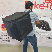 Bike Kit 2 IN 1 Food Delivery Backpack Top Loading Budget Bag for Restaurants And Motorcycle Deliveries, 40 x 40 cm, Black