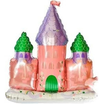 Brain Giggles Multicolor Castle-Shaped 88-Inch Foil Balloon for Kids Party Decoration, Pack of 2 Set