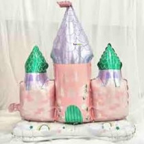 Brain Giggles Multicolor Castle-Shaped 88-Inch Foil Balloon for Kids Party Decoration, Pack of 2 Set