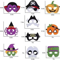 Brain Giggles 5 Multicolor Masks, Unisex, Kids And Adults, Adjustable String, Reusable, Comfortable Foam Mask For Halloween, Cosplay And Birthday Party Favors, 5 Pieces