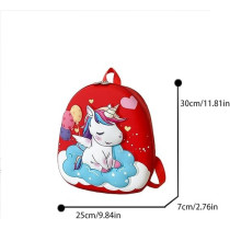 Brain Giggles Small School Bag For Kids, Cute 3D Unicorn Bag, Toddler Bag for Boys Girls, Preschool Bags For Girls, Small Backpack for Kindergarten, Unicorn Gift for Girls, Pink