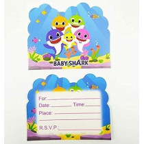 Brain Giggles Boys and Girl's Baby Shark Super Hero Tableware Set For Birthday Decoration, Blue