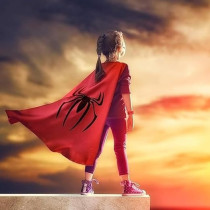 Brain Giggles Spiderman Cape and Mask Set for Kids 3-8 years, Spiderman Costume Halloween Superhero Costume, Book Character Costumes Kids Cosplay Costume For Superhero Party, Red