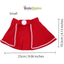 Brain Giggles Pet Christmas Costume Christmas Cape Christmas Small Pet Costume Outfit for Christmas Holiday Festival Small Cats Dogs Pet Costumes, Pet Cape, Red