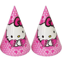 Brain Giggles Hello Kitty Theme Disposable Tableware 16 Items/Set for 10 People, Pink