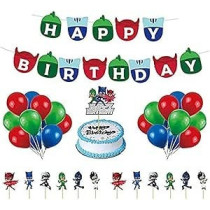 Brain Giggles PJ Mask Theme Birthday Decorations PJ Mask Theme Party Supplies