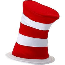 Brain Giggles Cat In the Hat Costume Kids Accessories Gloves, Bow Tie and Hat World Book Day Costume Fancy Dress Halloween Costume For Kids Dr Seuss Costume For Book Week Kids Costume, Red/White