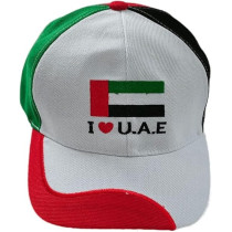 Brain Giggles Multi Color I Love UAE National Day Cap, Unisex And Free Size