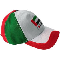 Brain Giggles Multi Color I Love UAE National Day Cap, Unisex And Free Size